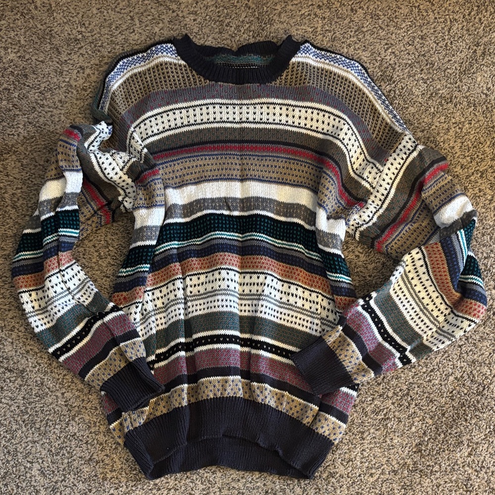 Vintage Multicolor Striped Sweater